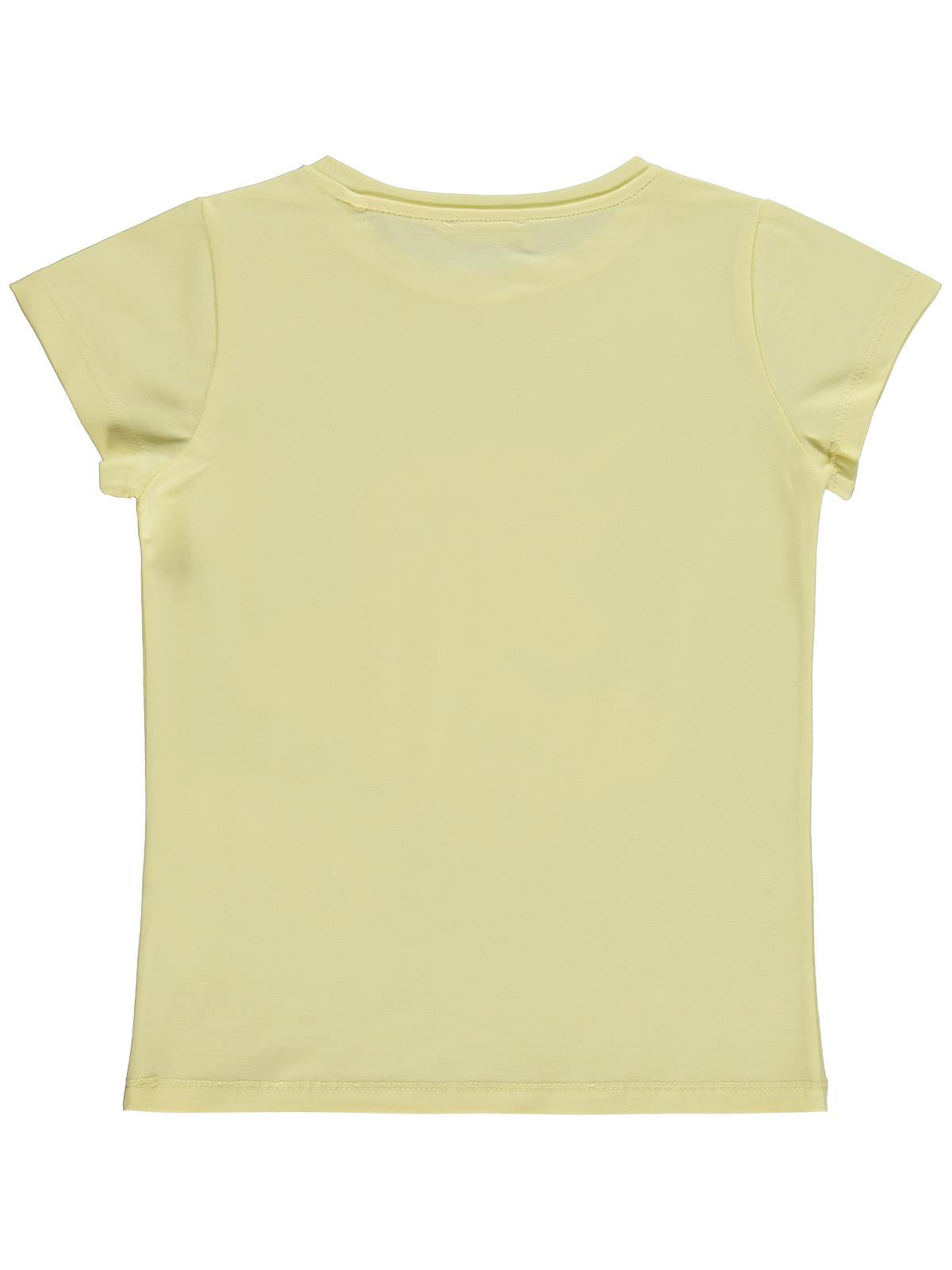 Civil Girls Unicorn Baskılı 6-9 Yaş Tişört  - Sarı