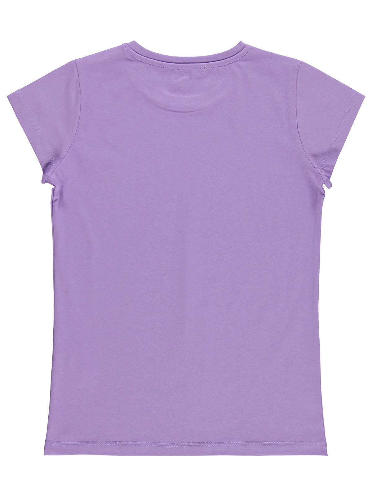 Civil Girls Fiyonk Baskılı 10-13 Yaş Tişört  - Lila