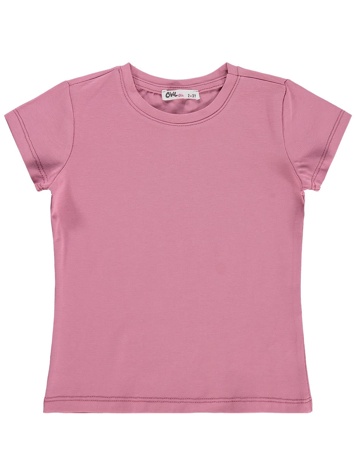 Civil Girls Basic 2-5 Yaş Tişört - Pembe