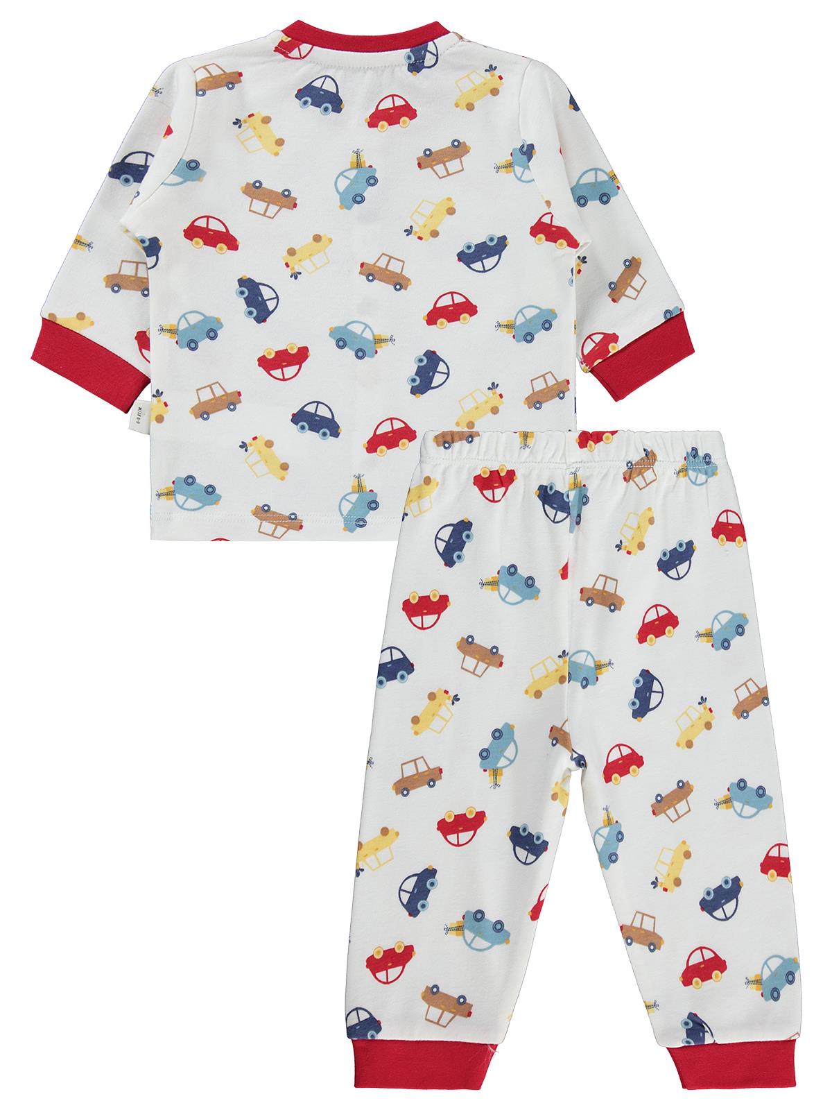 Civil Baby Araba Baskılı 6-18 Ay Pijama Takımı - Kırmızı