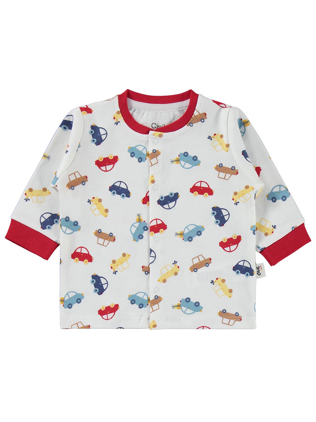 Civil Baby Araba Baskılı 6-18 Ay Pijama Takımı - Kırmızı