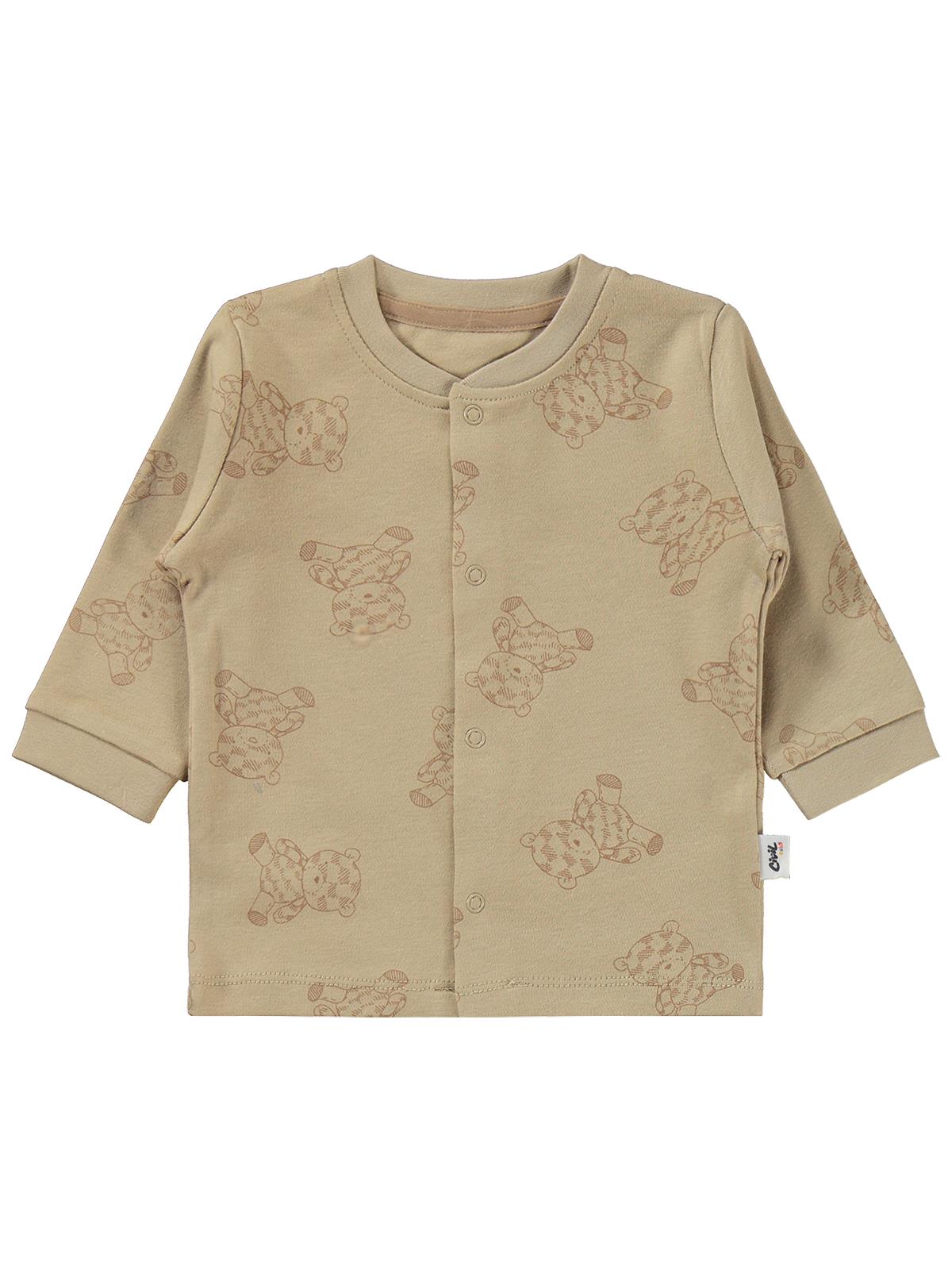 Civil Baby Ayıcık Baskılı 6-18 Ay Pijama Takımı - Kahve