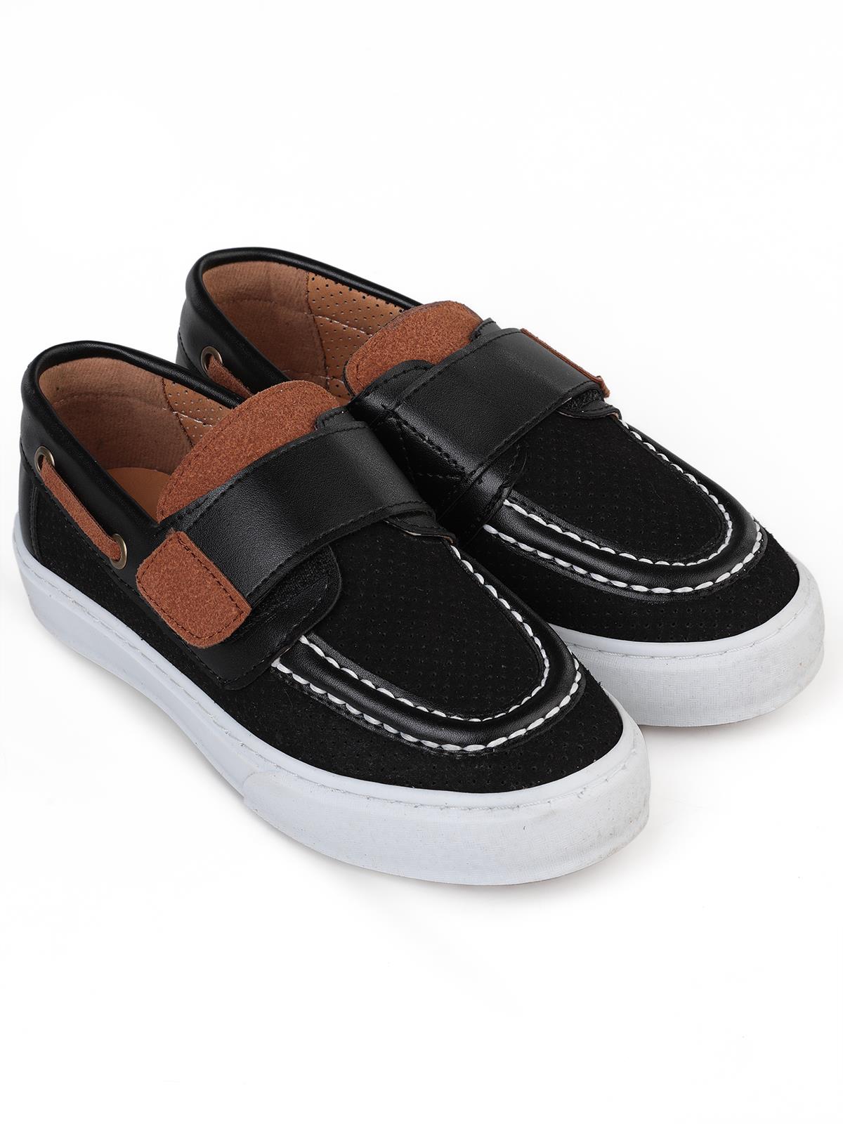 Civil Boys Süet Tek Cırtlı 32-36  Numara Casual Ayakkabı - Siyah