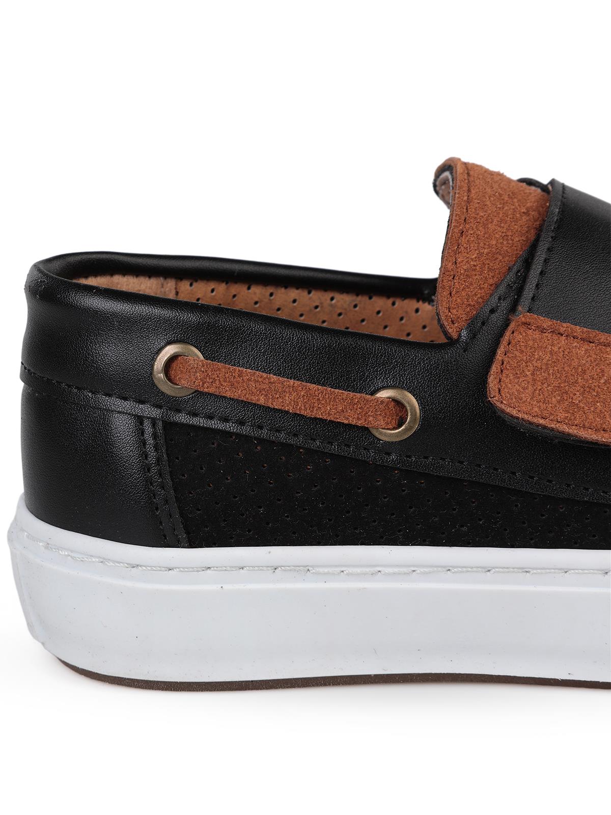 Civil Boys Süet Tek Cırtlı 32-36  Numara Casual Ayakkabı - Siyah