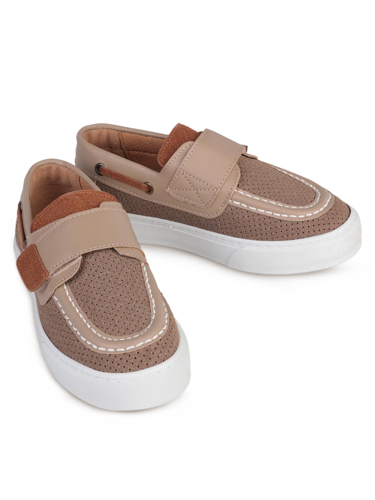 Civil Boys Süet Tek Cırtlı 32-36  Numara Casual Ayakkabı - Bej