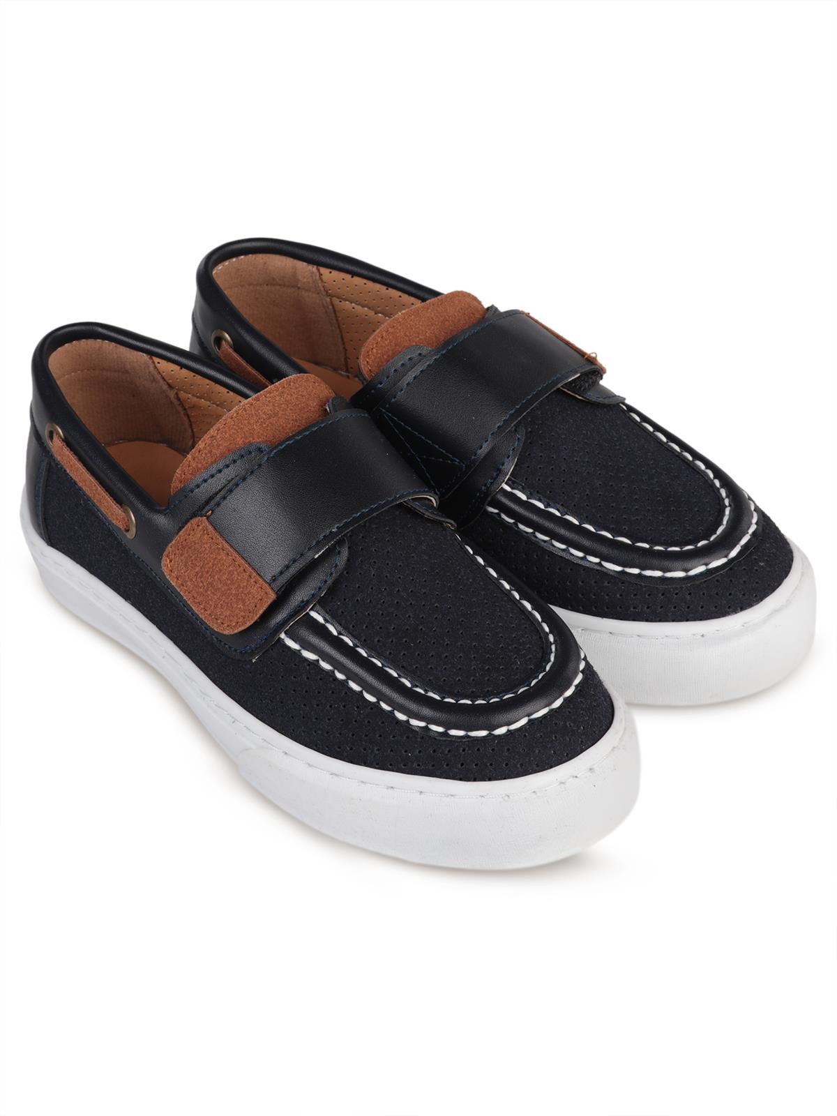 Civil Boys Süet Tek Cırtlı 32-36  Numara Casual Ayakkabı - Lacivert