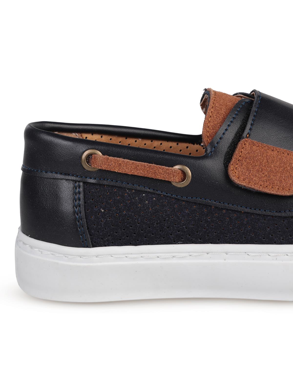 Civil Boys Süet Tek Cırtlı 32-36  Numara Casual Ayakkabı - Lacivert