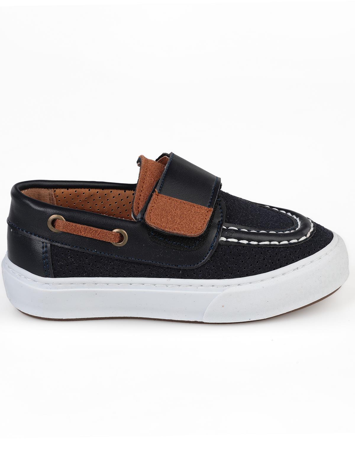 Civil Boys Süet Tek Cırtlı 32-36  Numara Casual Ayakkabı - Siyah