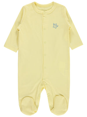 Civil Baby Yıldız Nakışlı 1-9 Ay Tulum - Sarı