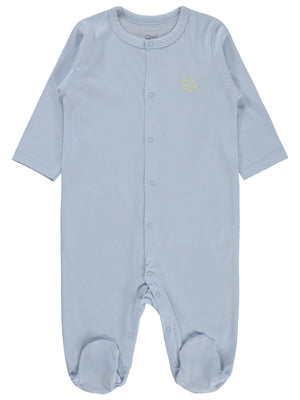 Civil Baby Yıldız Nakışlı 1-9 Ay Tulum - Mavi