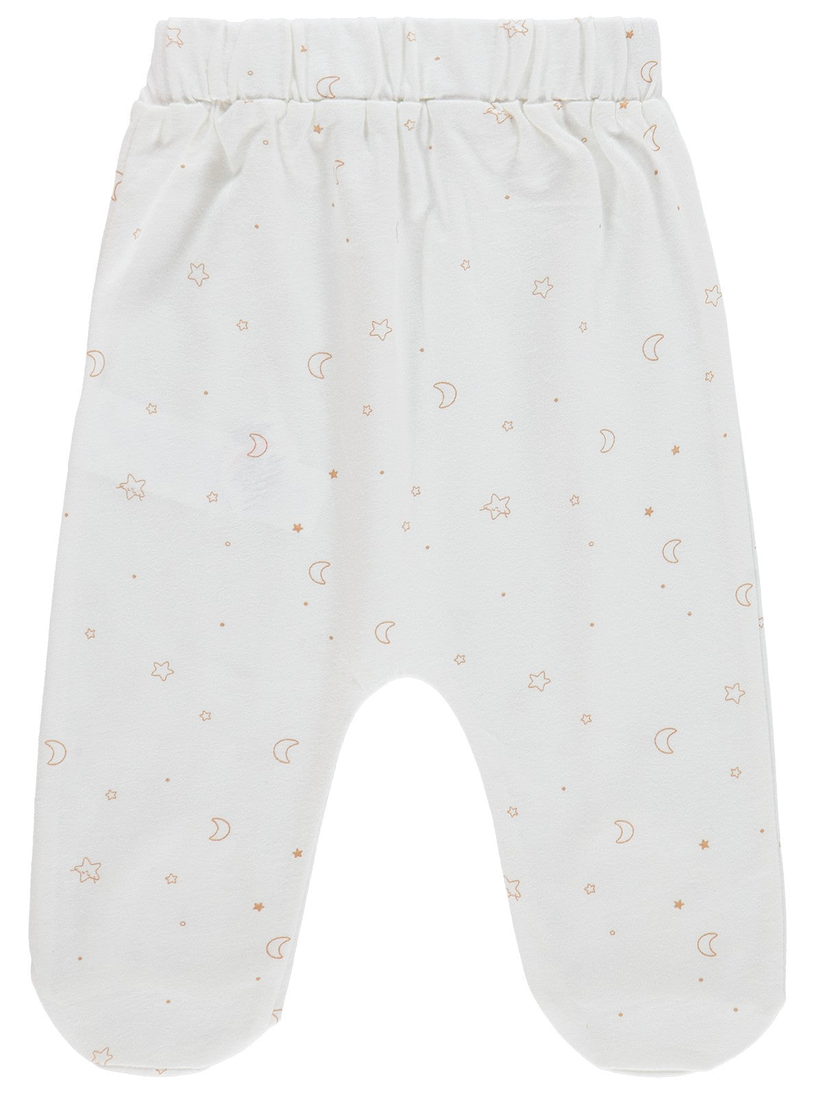 Civil Baby Yıldız ve Ay Empirmeli 1-9 Ay Tek Alt Bebe - Ekru