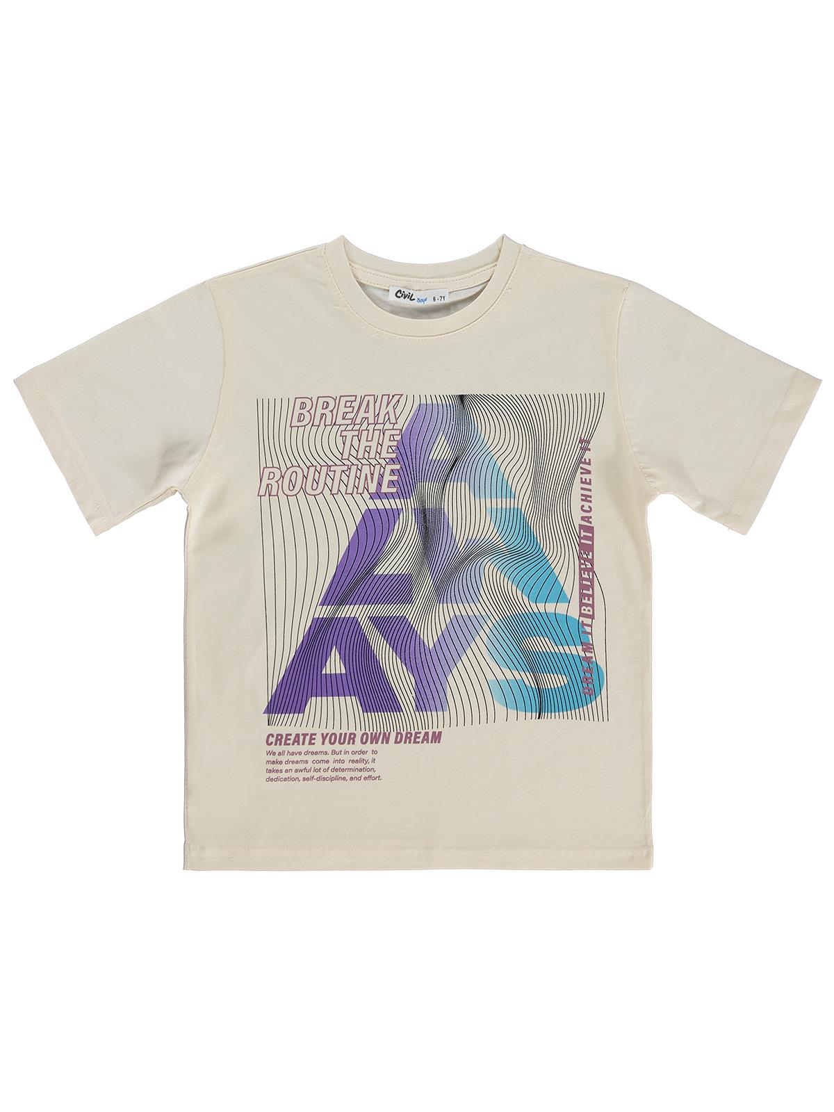 Civil Boys Always Baskılı 10-13 Yaş Tişört - Siyah