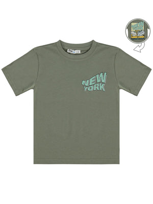 Civil Boys NEWYORK Basklı 2-5 Yaş Tişört - Haki