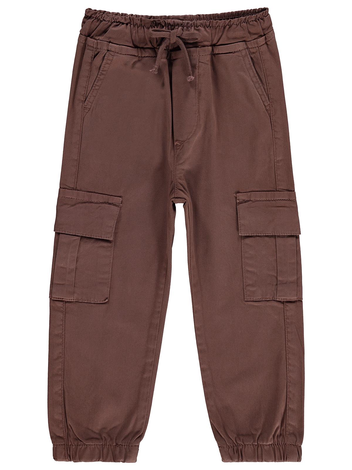 Civil Boys Bel Paça Lastikli Kargo Cepli 2-5 Yaş Pantolon - Kahverengi
