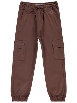 Civil Boys Bel Paça Lastikli Kargo Cepli 6-9 Yaş Pantolon - Kahverengi