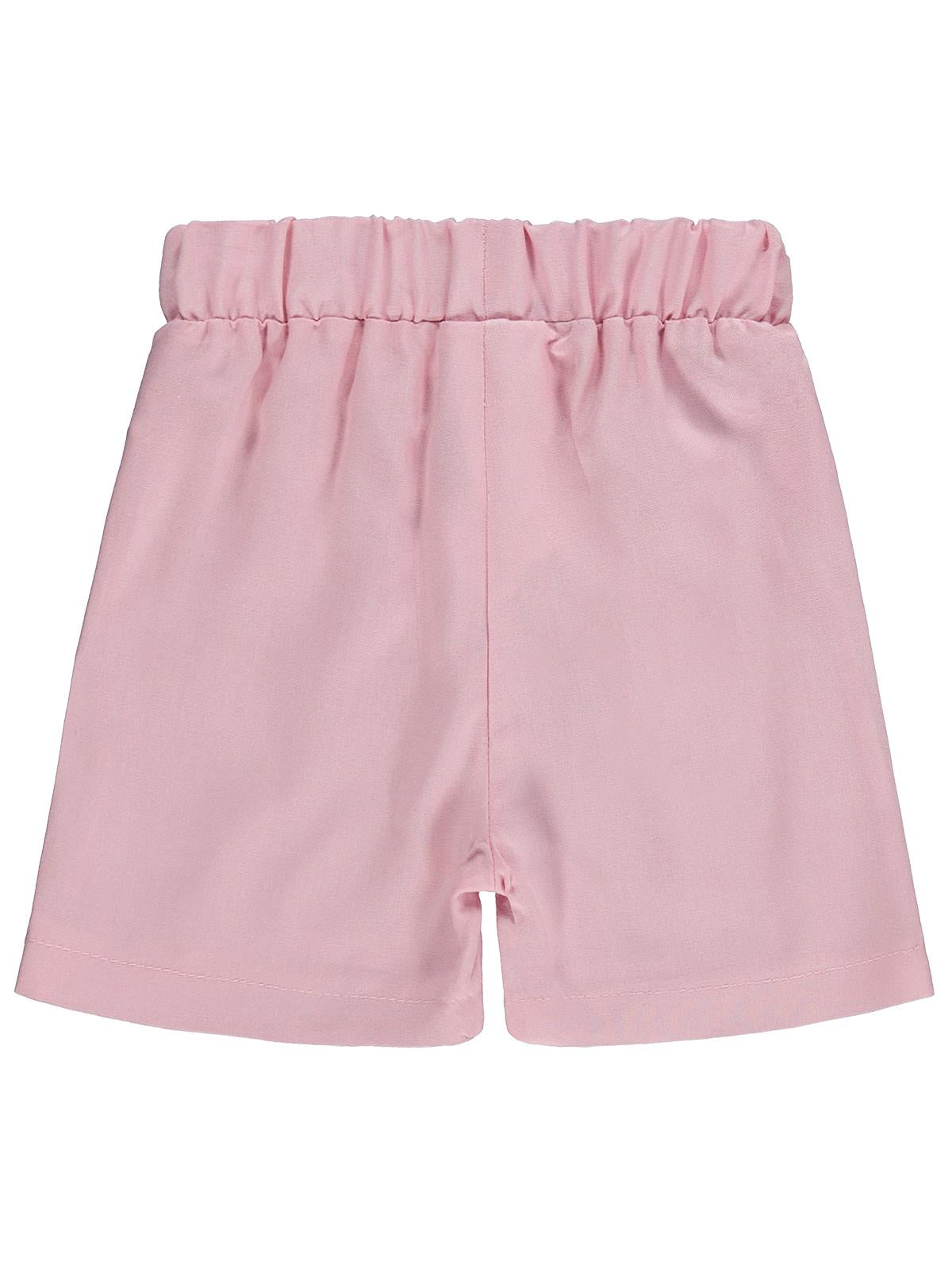 Civil Baby Bel Fiyonklu Düz 6-18 Ay Şort - Pembe