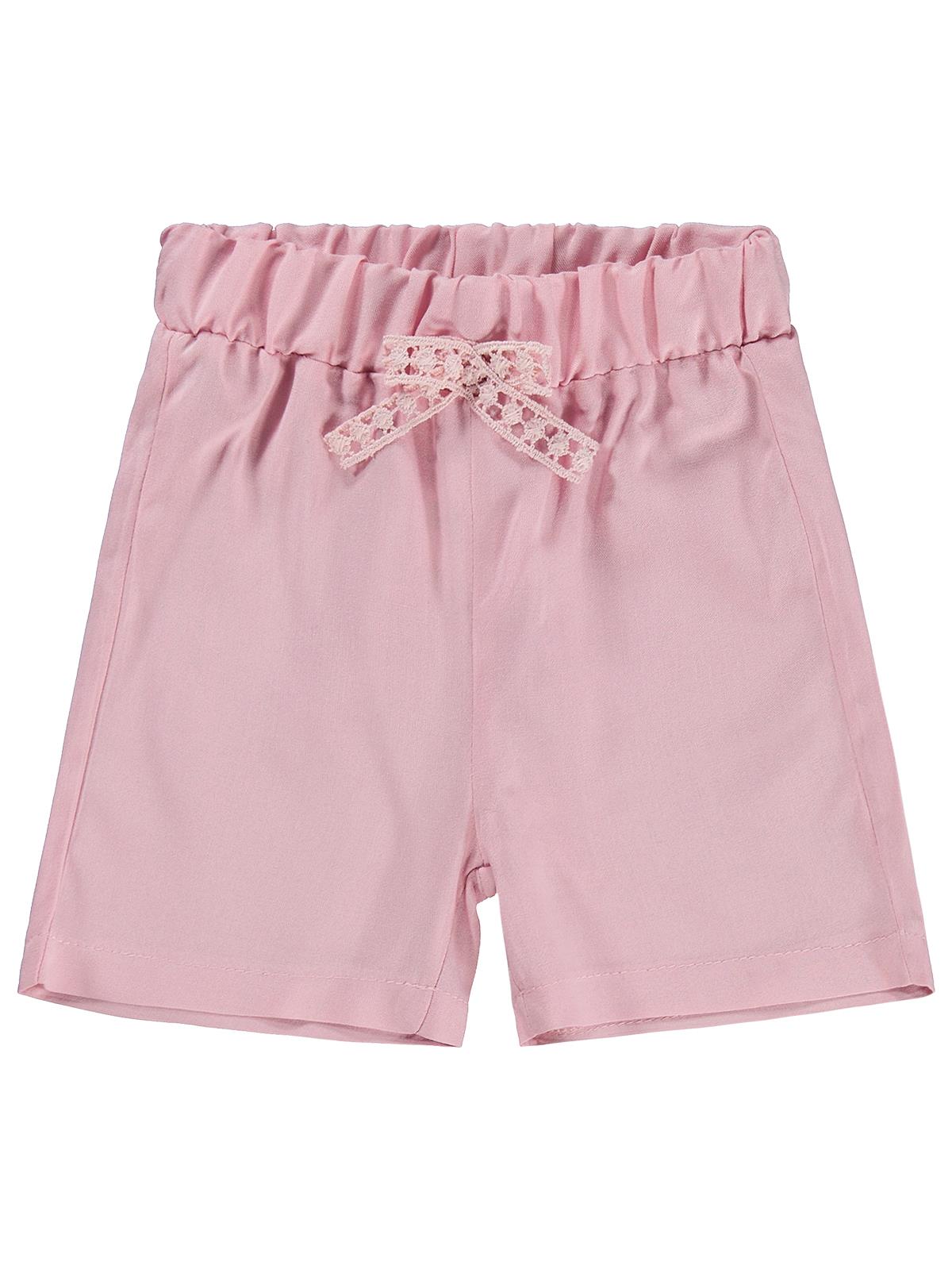 Civil Baby Bel Fiyonklu Düz 6-18 Ay Şort - Pembe