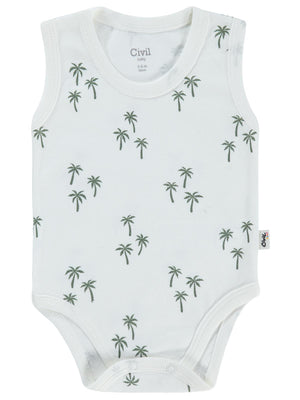 Civil Baby Palmiye Empirme 3-36 Ay Çıtçıtlı Badi - Ekru
