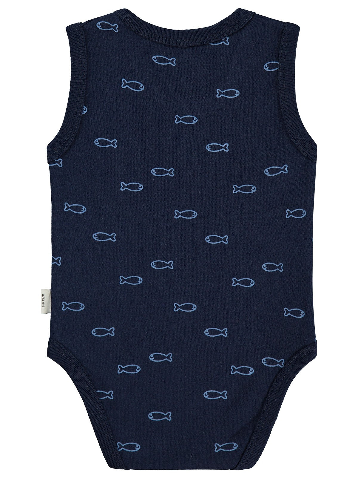 Civil Baby Balık Empirme 0-3 Yaş Çıtçıtlı Badi - Lacivert