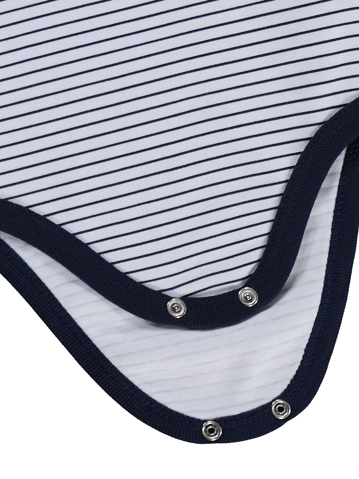 Civil Baby Çizgili 0-3 Yaş Çıtçıtlı Badi - Lacivert