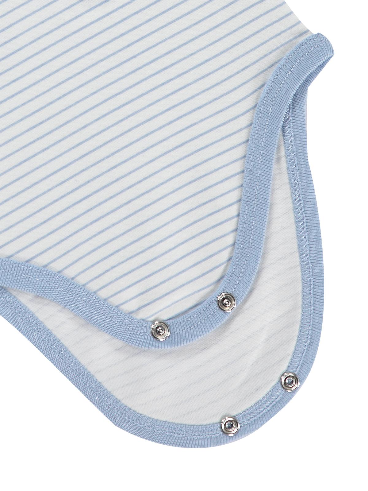 Civil Baby Çizgili 3-36 Ay Çıtçıtlı Badi - Mavi