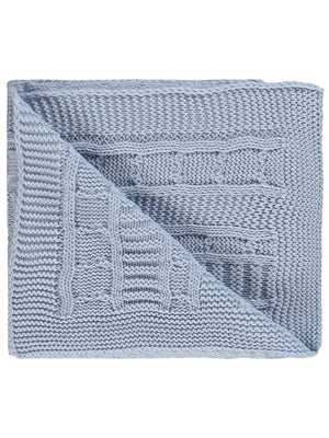 Y26Y310 Civil Baby Saç Örgü Triko 95*100 Battaniye - Mavi