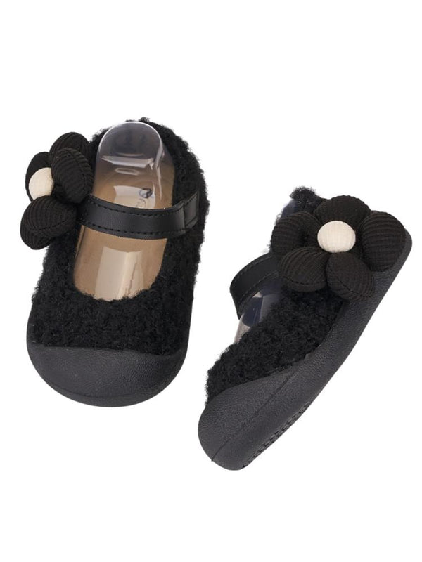 Mumenim Baby Lebom Çiçekli 17-22 Numara İlkadım - Siyah