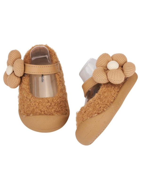 Mumenim Baby Lebom Çiçekli 17-22 Numara İlkadım - Kahverengi