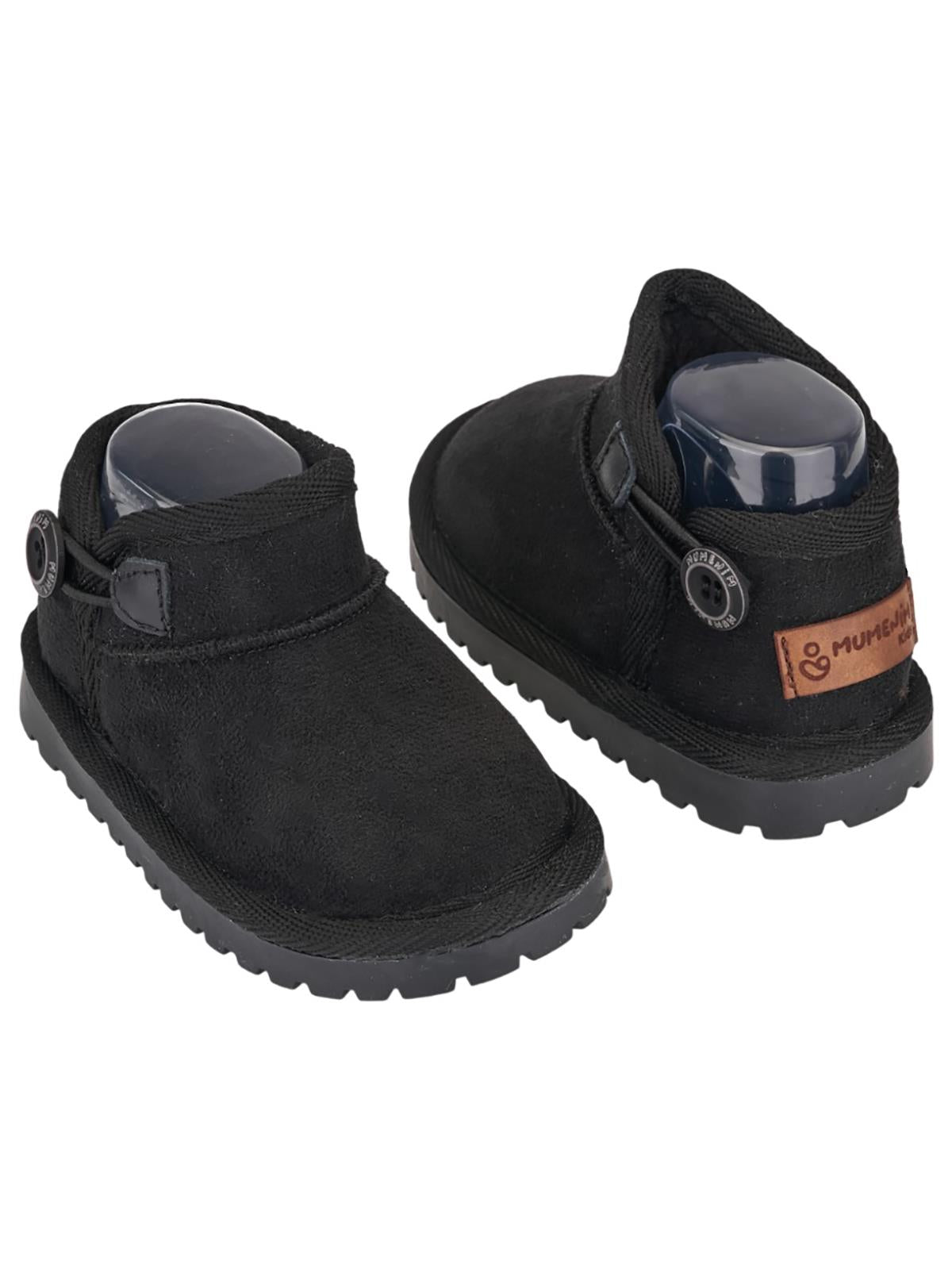 Mumenim Baby Kodiak Düğmeli 26-30 Numara Bot - Siyah