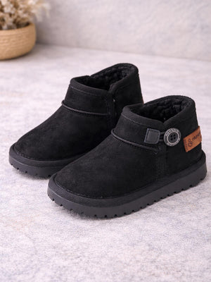 Mumenim Baby Kodiak Düğmeli 26-30 Numara Bot - Siyah