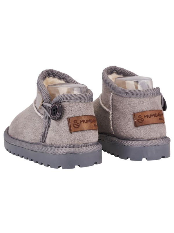 Mumenim Baby Kodiak Düğmeli 26-30 Numara Bot - Gri
