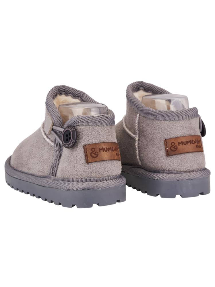 Mumenim Baby Kodiak Düğmeli 26-30 Numara Bot - Gri