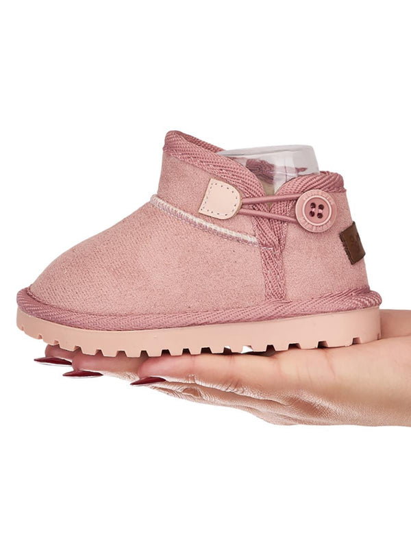 Mumenim Baby Kodiak Düğmeli 26-30 Numara Bot - Pudra