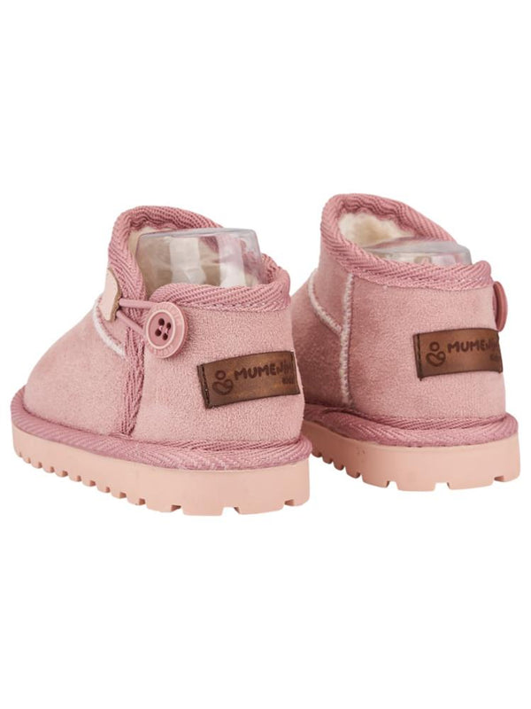 Mumenim Baby Kodiak Düğmeli 26-30 Numara Bot - Pudra