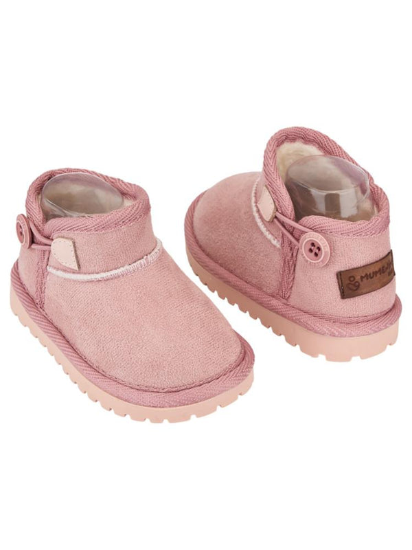 Mumenim Baby Kodiak Düğmeli 21-25 Numara Bot - Pudra