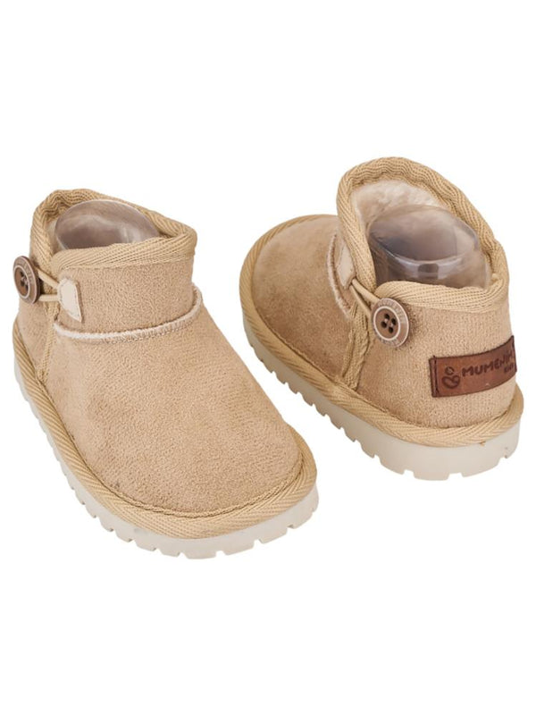 Mumenim Baby Kodiak Düğmeli 26-30 Numara Bot - Bej