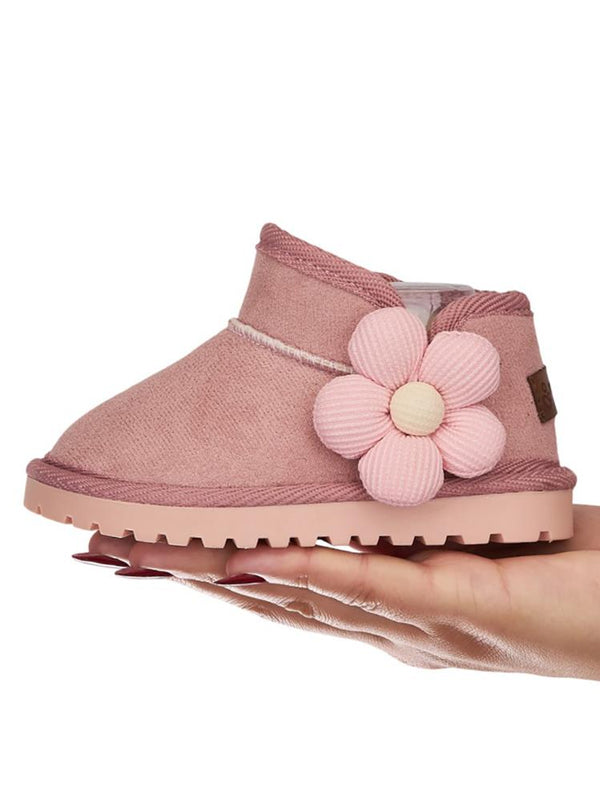 Mumenim Baby Minto Çiçekli 21-25 Numara Bot - Pudra