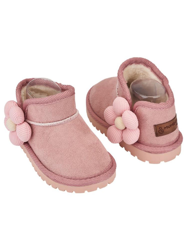 Mumenim Baby Minto Çiçekli 21-25 Numara Bot - Pudra