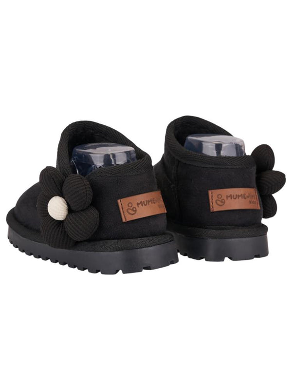 Mumenim Baby Minto Çiçekli 21-25 Numara Bot - Siyah