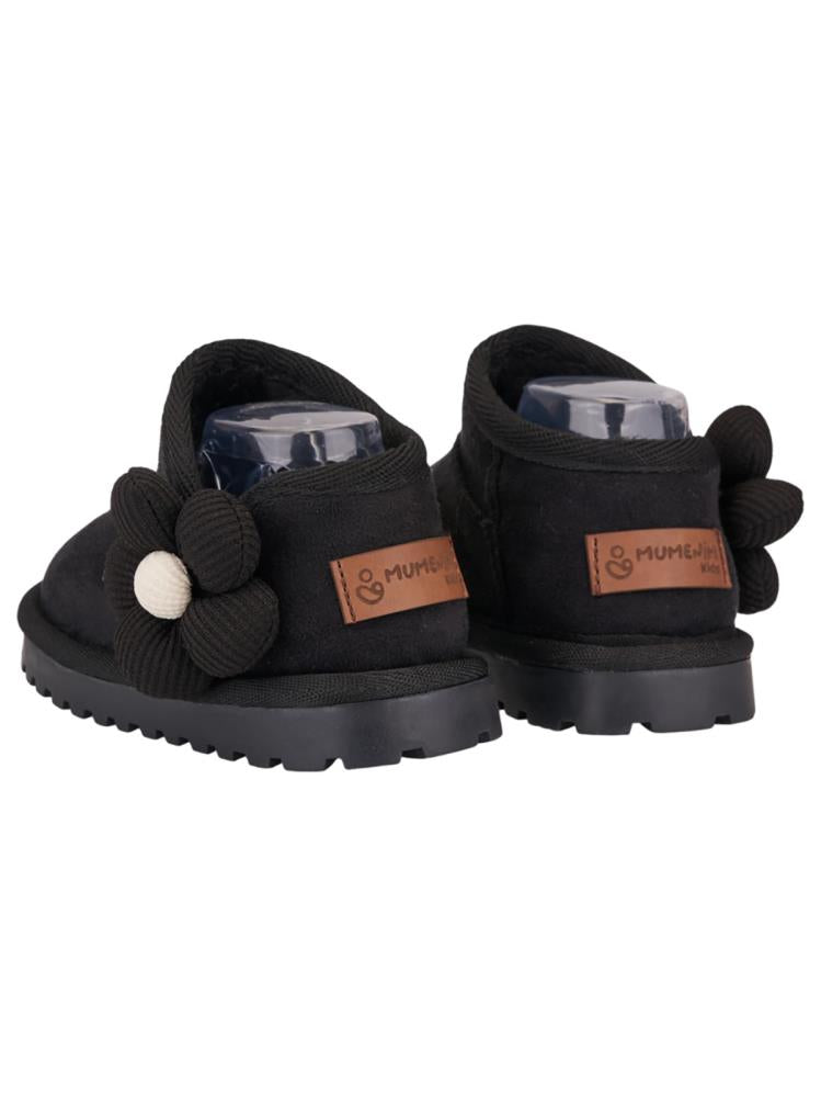Mumenim Baby Minto Çiçekli 21-25 Numara Bot - Siyah