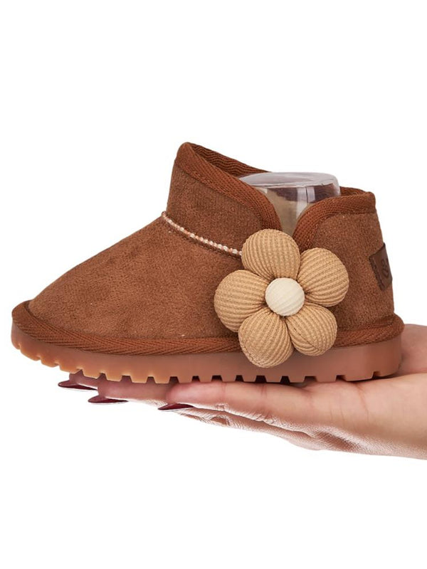 Mumenim Baby Minto Çiçekli 21-25 Numara Bot - Kahverengi