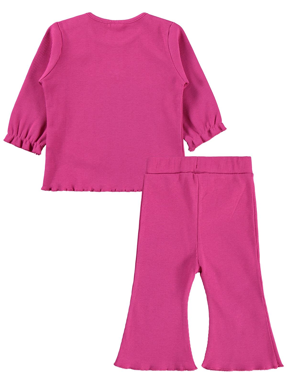 Civil Baby Papatya Nakışlı 6-18 Ay Takım - Fusya