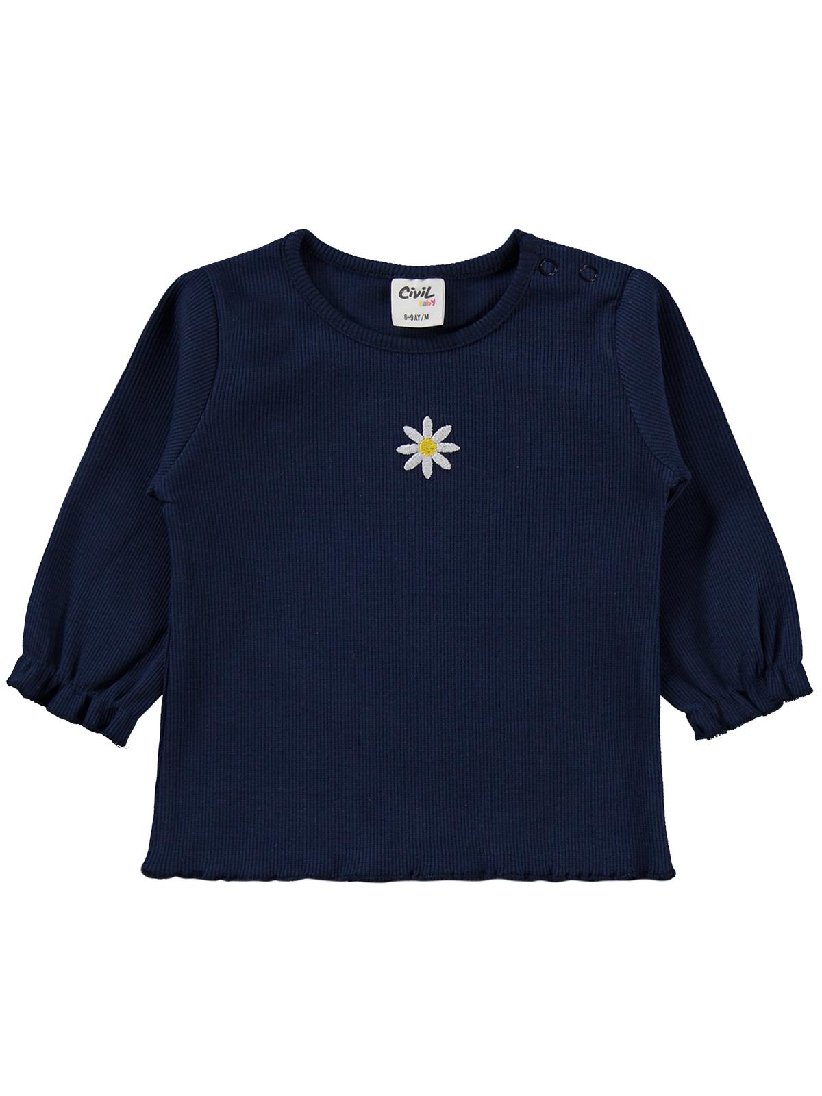 Civil Baby Papatya Nakışlı 6-18 Ay Takım - Lacivert