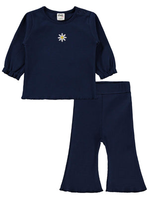 Civil Baby Papatya Nakışlı 6-18 Ay Takım - Lacivert
