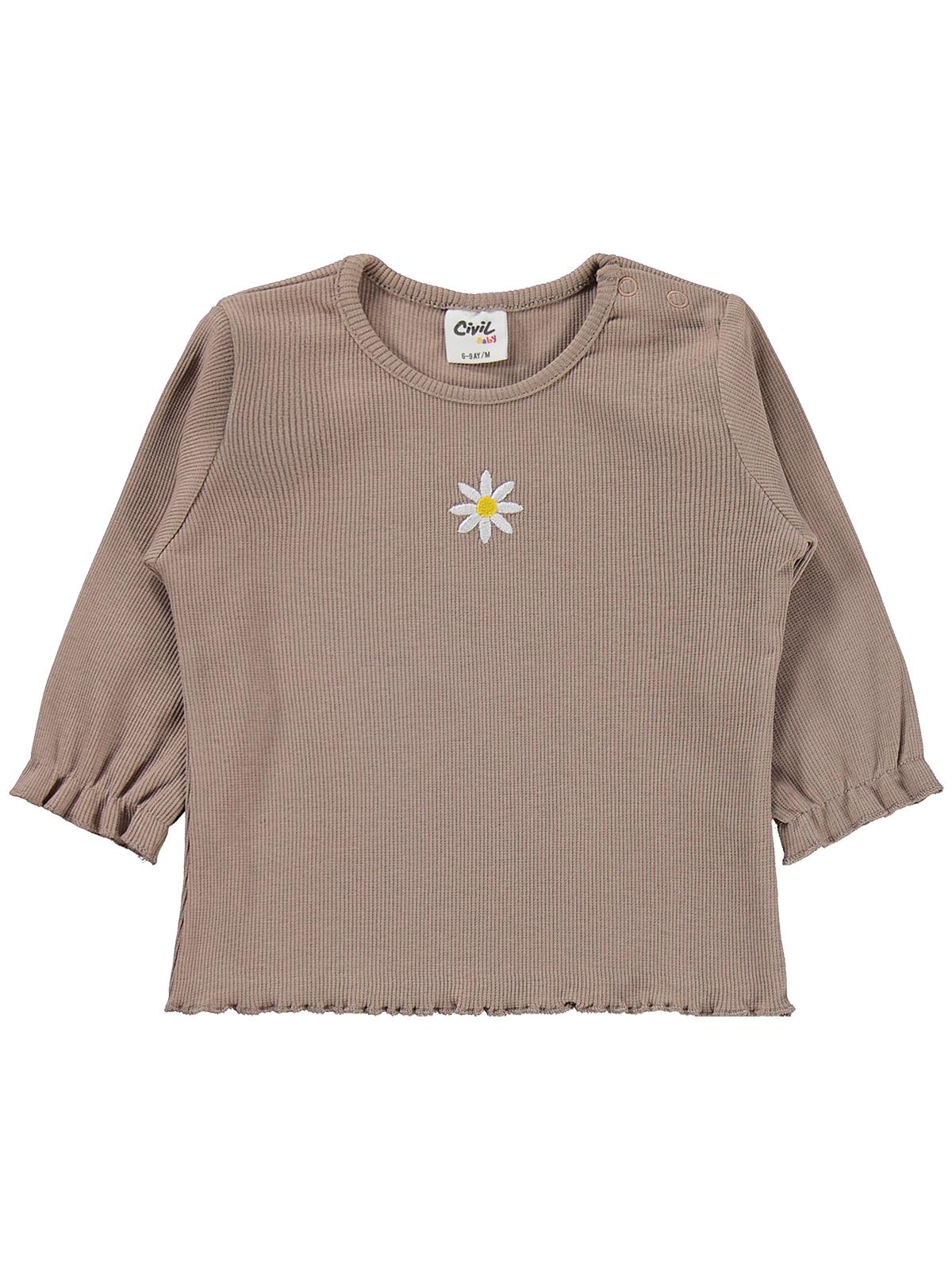 Civil Baby Papatya Nakışlı 6-18 Ay Takım - Bej