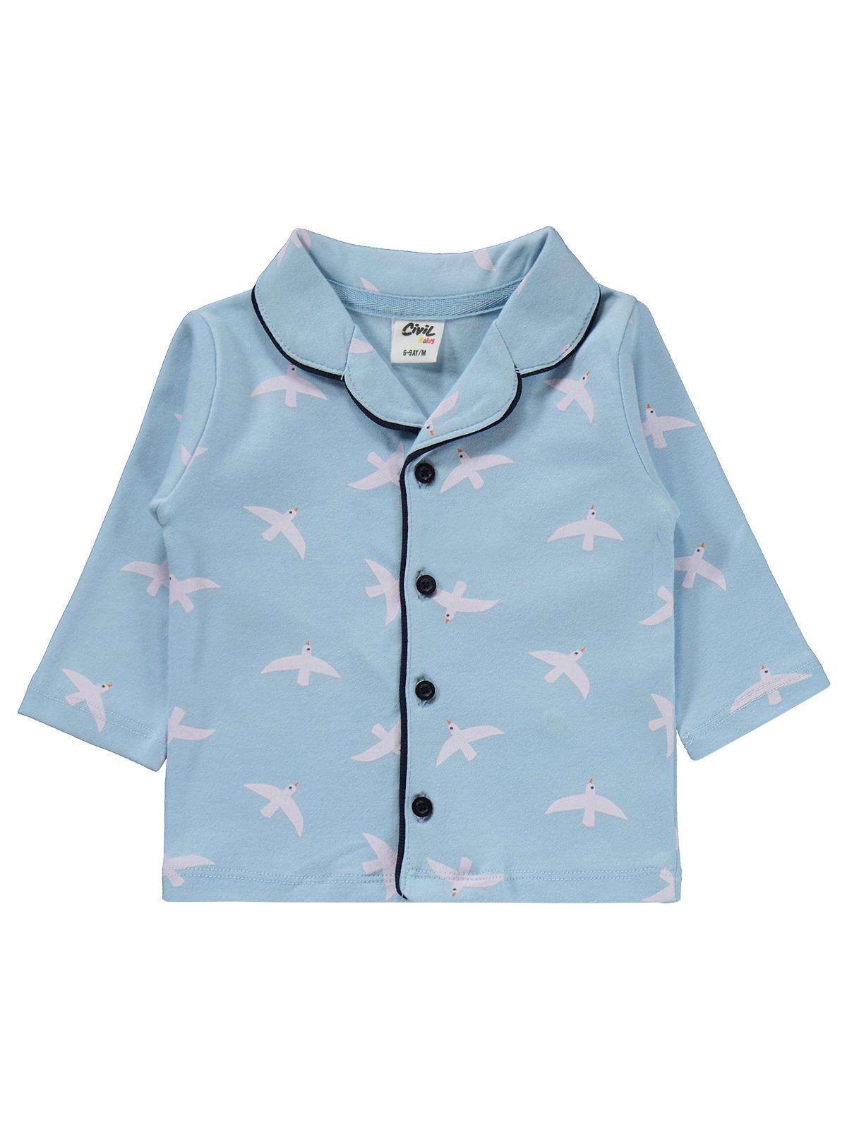 Civil Baby Martı Empirmeli 6-18 Ay Pijama Takımı - Mavi