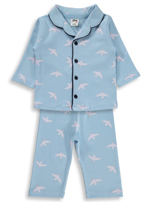 Civil Baby Martı Empirmeli 6-18 Ay Pijama Takımı - Mavi