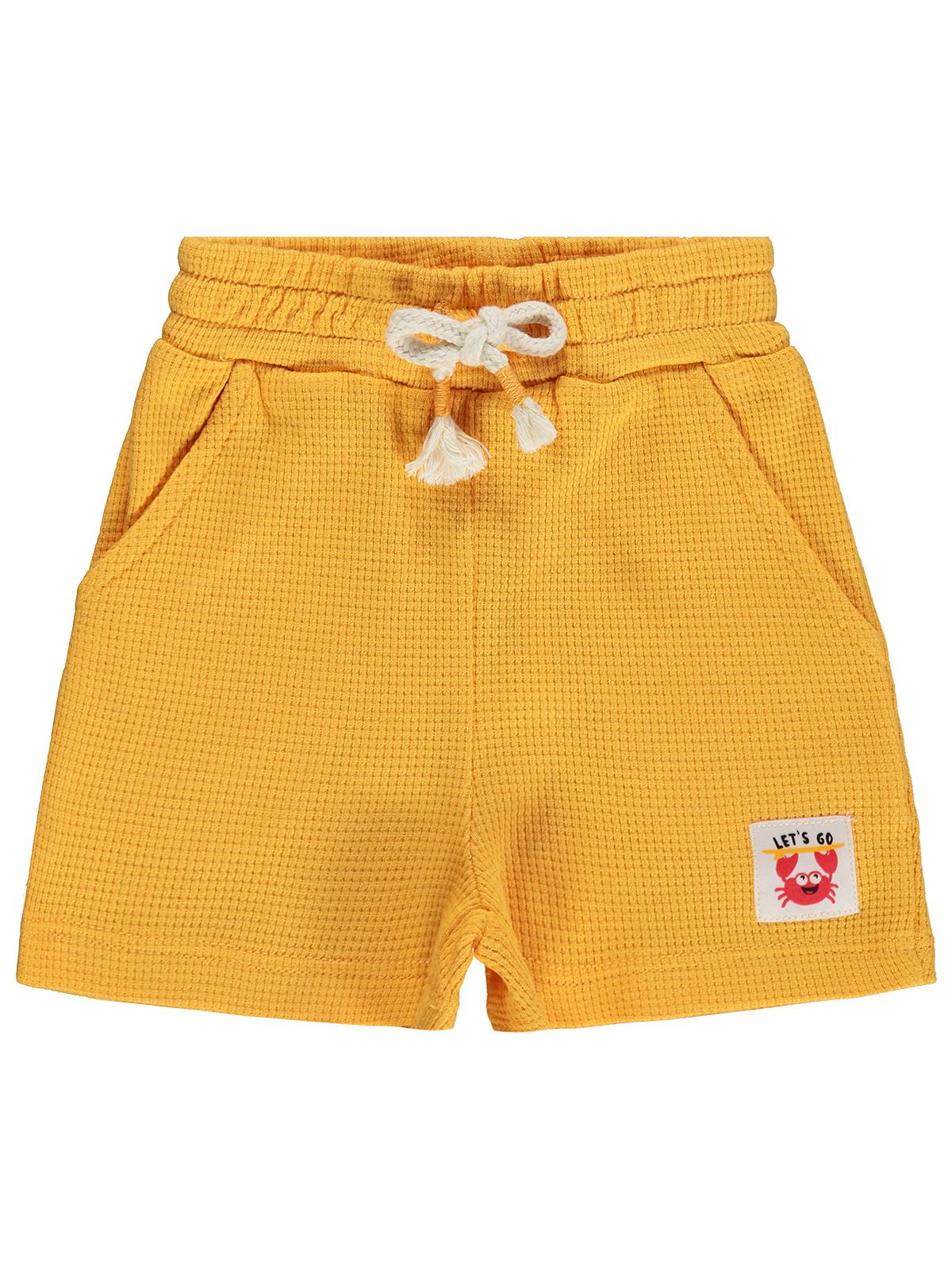 Civil Baby Waffle  3-12 Ay Şort - Hardal