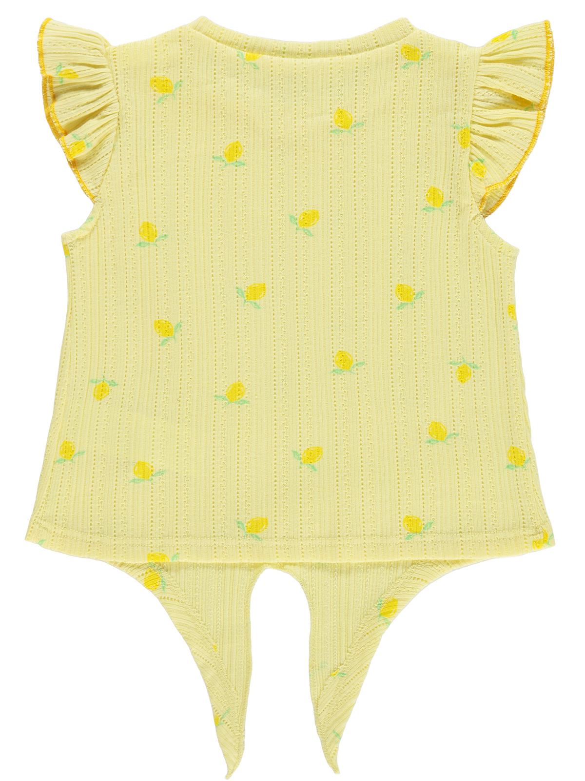 Civil Girls Limon Desenli 2-5 Yaş Tişört - Sarı