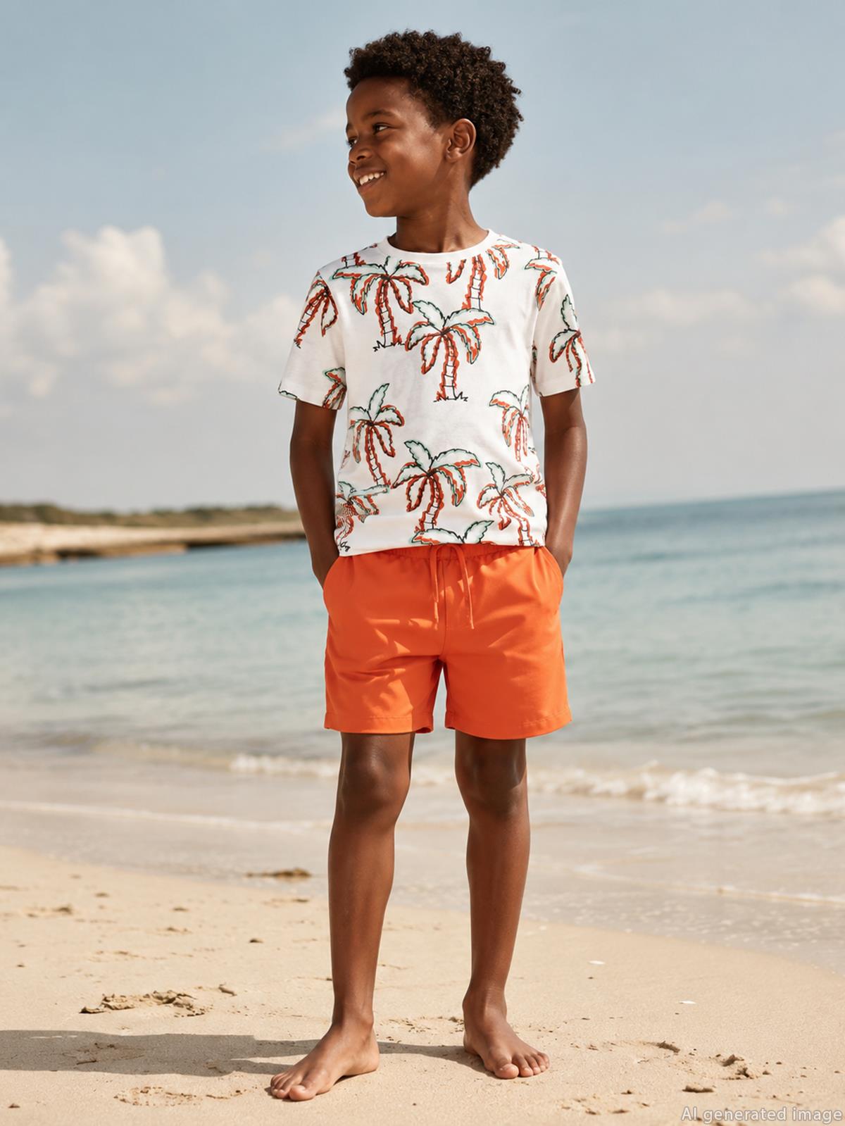 Civil Boys Basic 10-13 Yaş Deniz Şort - Turuncu